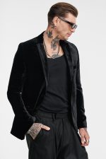 STEFAN VELVET ELASTIC SLIM FIT BLAZER - Image 2