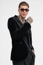 STEFAN VELVET ELASTIC SLIM FIT BLAZER - Image 3