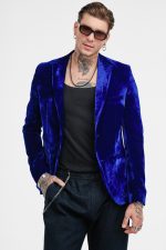 STEFAN VELVET ELASTIC SLIM FIT BLAZER - Image 7