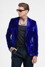 STEFAN VELVET ELASTIC SLIM FIT BLAZER - Image 8
