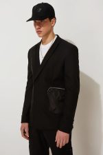 STEFAN COMBINED ELASTIC SLIM FIT BLAZER - Image 3