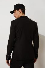 STEFAN COMBINED ELASTIC SLIM FIT BLAZER - Image 5
