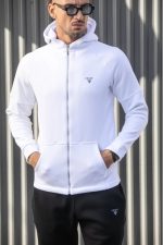 HENRY  ZIP THROUGH HOODIE TRIANGLE LOGO