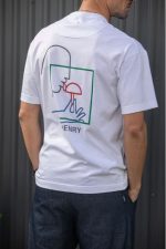 HENRY OVER DRINK SIGNATURE PRINT TEE
