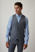 STEFAN PIQUE TEXTURED BUTTON VEST - Image 2
