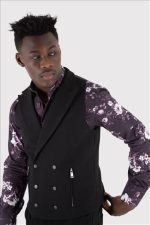 STEFAN ZIP BIRDS-EYE TEXTURED VEST - Image 2