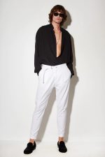STEFAN METAL BUCKLE BELTED TROUSERS - Image 3