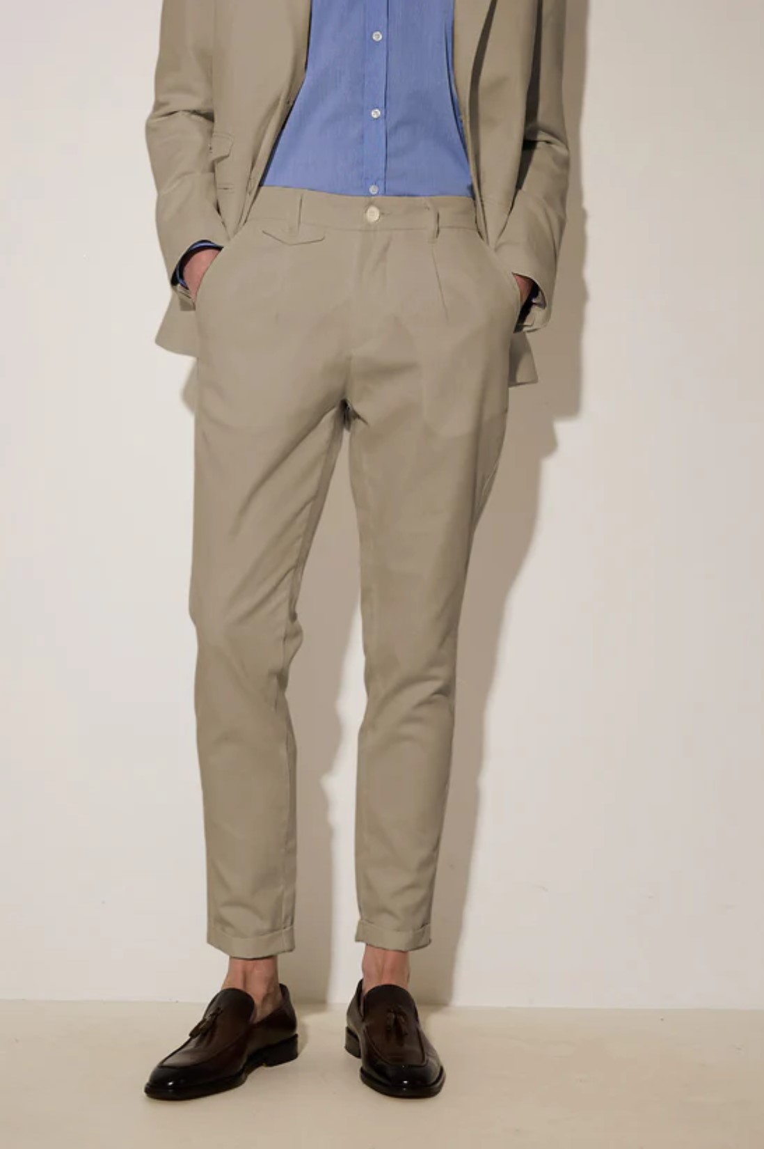 STEFAN MELANGE TEXTURED TROUSERS