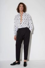 STEFAN ELASTIC SLIM FIT PLEATS TROUSERS - Image 3