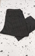 STEFAN WOOL TEXTURED CHECK TROUSERS