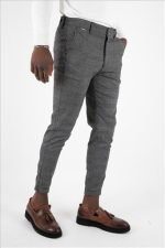 STEFAN WOOL TEXTURED CHECK TROUSERS - Image 3
