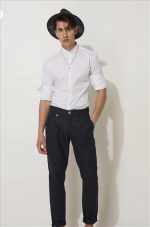 STEFAN MELANGE TEXTURED TROUSERS - Image 3