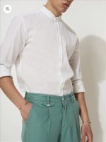 STEFAN MELANGE TEXTURED TROUSERS - Image 7