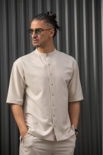 HENRY S/S EASYWEAR STAND UP COLLAR SHIRT - Image 2