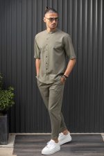 HENRY S/S EASYWEAR STAND UP COLLAR SHIRT - Image 12