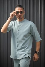 HENRY S/S EASYWEAR STAND UP COLLAR SHIRT - Image 14