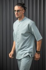 HENRY S/S EASYWEAR STAND UP COLLAR SHIRT - Image 16