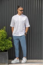 HENRY S/S EASYWEAR STAND UP COLLAR SHIRT - Image 32