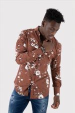STEFAN FLORAL PRINT TEXTURED SHIRT