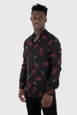 STEFAN FLORAL STAND UP COLLAR SHIRT - Image 2