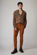 STEFAN COFFEE ANTIQUE STAND UP COLLAR SHIRT - Image 3