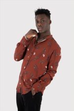 STEFAN FLORAL STAND UP COLLAR SHIRT