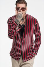 STEFAN VISCOSE STRIPED TEXTURED SHIRT - Image 5