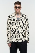STEFAN SPRING FEVER STAND UP COLLAR SHIRT - Image 3