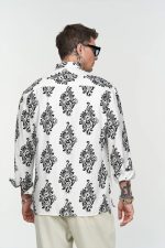 STEFAN FLAME FLOWER STAND UP COLLAR SHIRT - Image 9