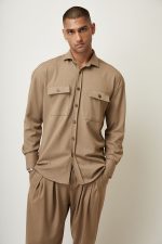 STEFAN GRAPHITE TEXTURED OVERSHIRT - Image 2