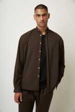 STEFAN GRAPHITE TEXTURED OVERSHIRT - Image 9