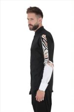 STEFAN RAGLAN FLORAL STAND-UP SHIRT - Image 3