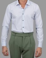 DEZIGN ABSTRACT PRINT COLLAR SHIRT