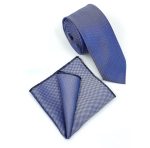 MICRO-PATTERNED TIE WITH HANDKERCHIEF