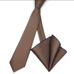 MICRO-PATTERNED TIE WITH HANDKERCHIEF - Image 36