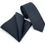 MICRO-PATTERNED TIE WITH HANDKERCHIEF - Image 37