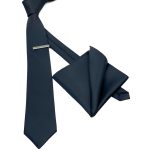 MICRO-PATTERNED TIE WITH HANDKERCHIEF - Image 41