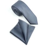 MICRO-PATTERNED TIE WITH HANDKERCHIEF - Image 55