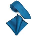 MICRO-PATTERNED TIE WITH HANDKERCHIEF - Image 95