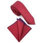 MICRO-PATTERNED TIE WITH HANDKERCHIEF - Image 108