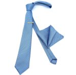 MICRO-PATTERNED TIE WITH HANDKERCHIEF - Image 131