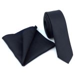 TEXTURED SKINNY TIE WITH HANDKERCHIEF - Image 12