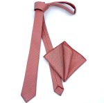 TEXTURED SKINNY TIE WITH HANDKERCHIEF - Image 36