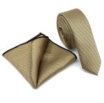 TEXTURED SKINNY TIE WITH HANDKERCHIEF - Image 37