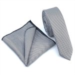 TEXTURED SKINNY TIE WITH HANDKERCHIEF - Image 62