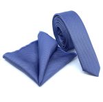 TEXTURED SKINNY TIE WITH HANDKERCHIEF - Image 43