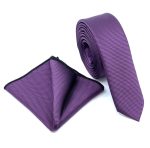 TEXTURED SKINNY TIE WITH HANDKERCHIEF - Image 53