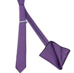 TEXTURED SKINNY TIE WITH HANDKERCHIEF - Image 56