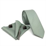 TEXTURED SKINNY TIE WITH HANDKERCHIEF - Image 86