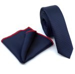 TEXTURED SKINNY TIE WITH HANDKERCHIEF - Image 61